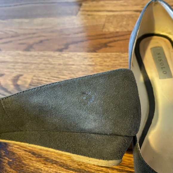 Nisolo Mendez Flats size 7.5 in gray suede - Picture 5 of 10